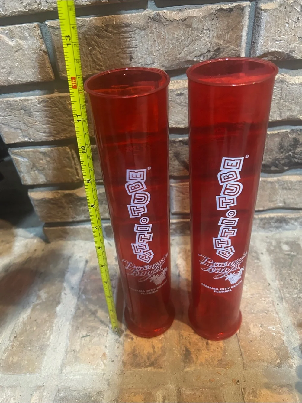 Pineapple Willy’s PCB Red Tall Plastic Tumbler attitube. Plastic pair